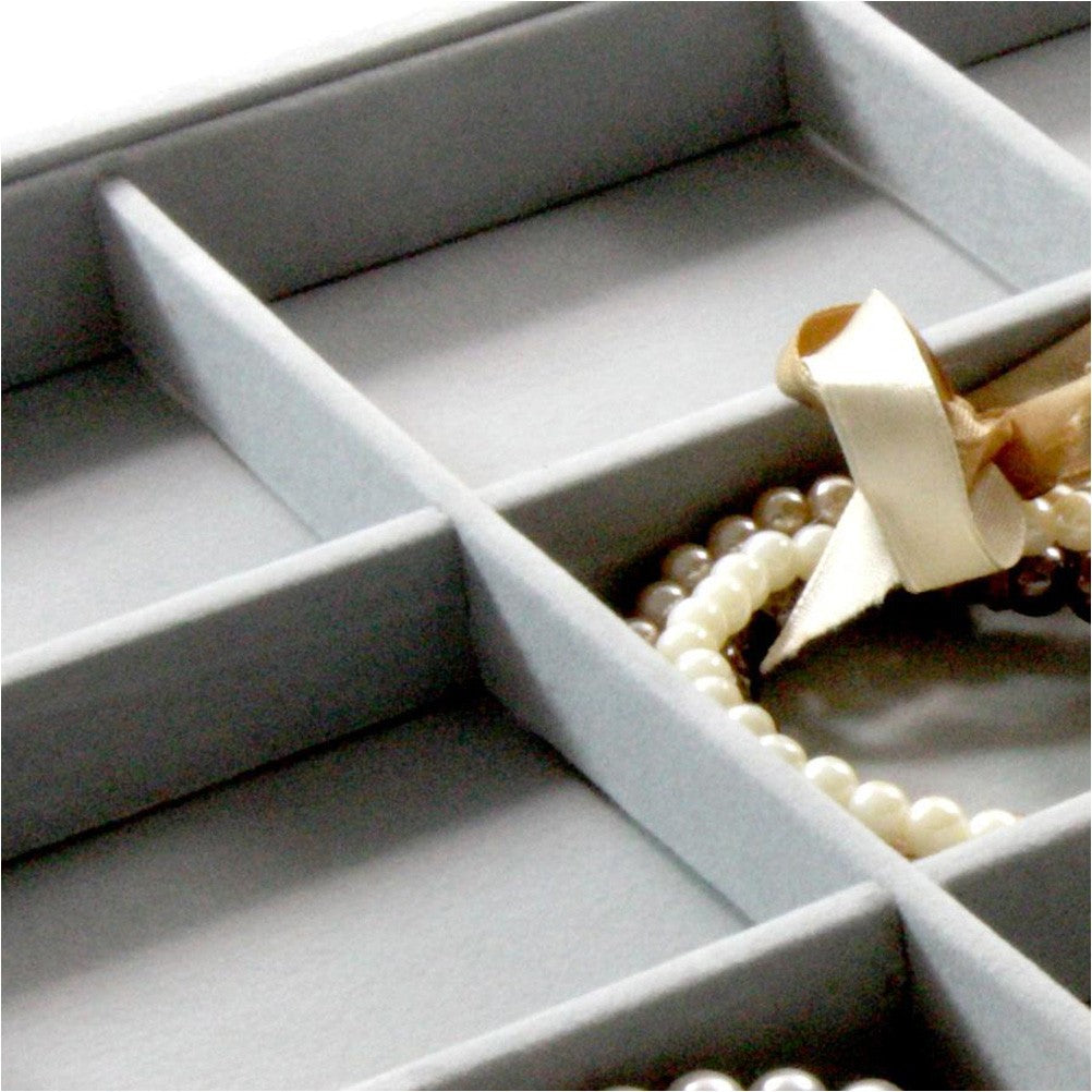 Plateau bijoux à 12 compartiments en velours