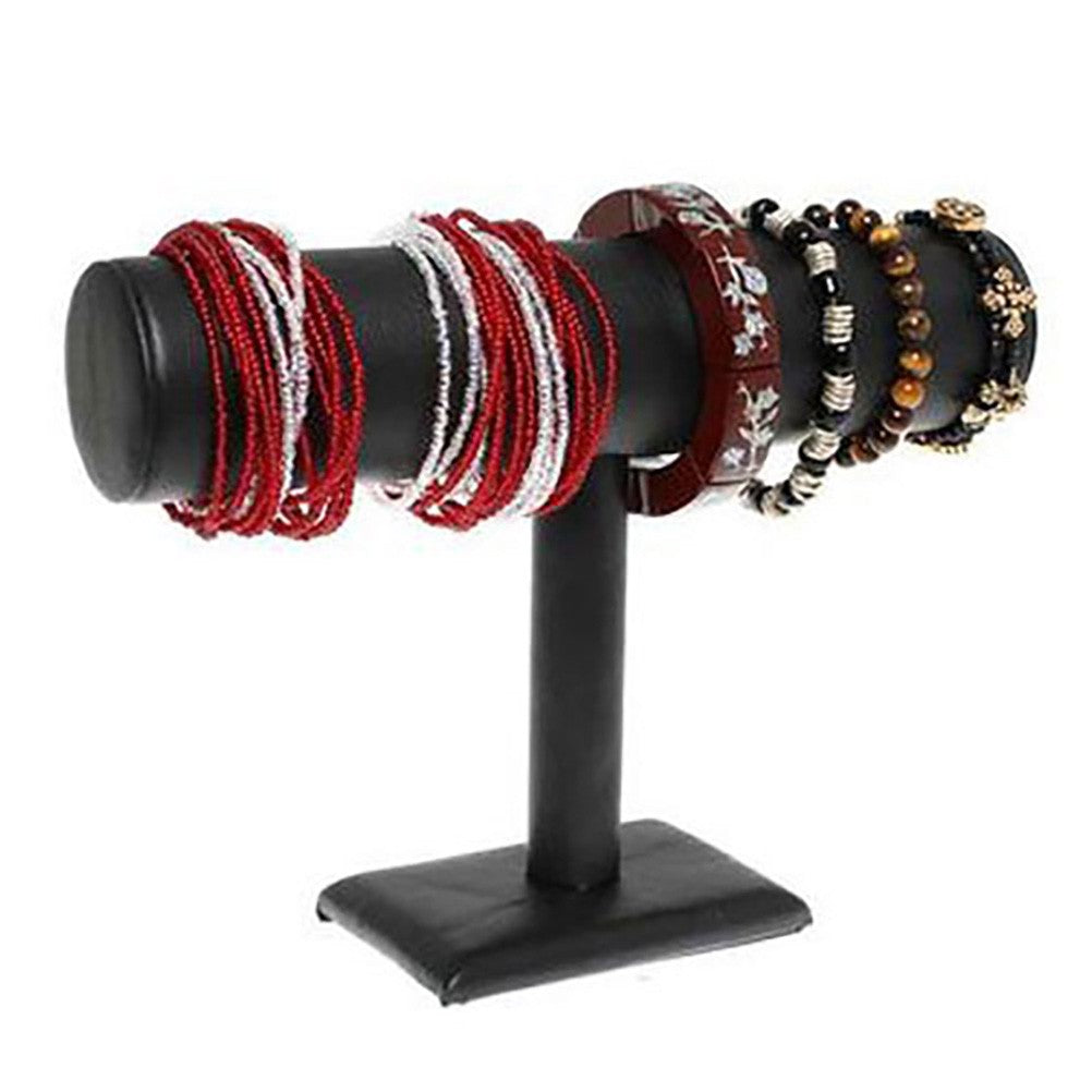 Support bracelet montres jonc en simili cuir à 1 rang