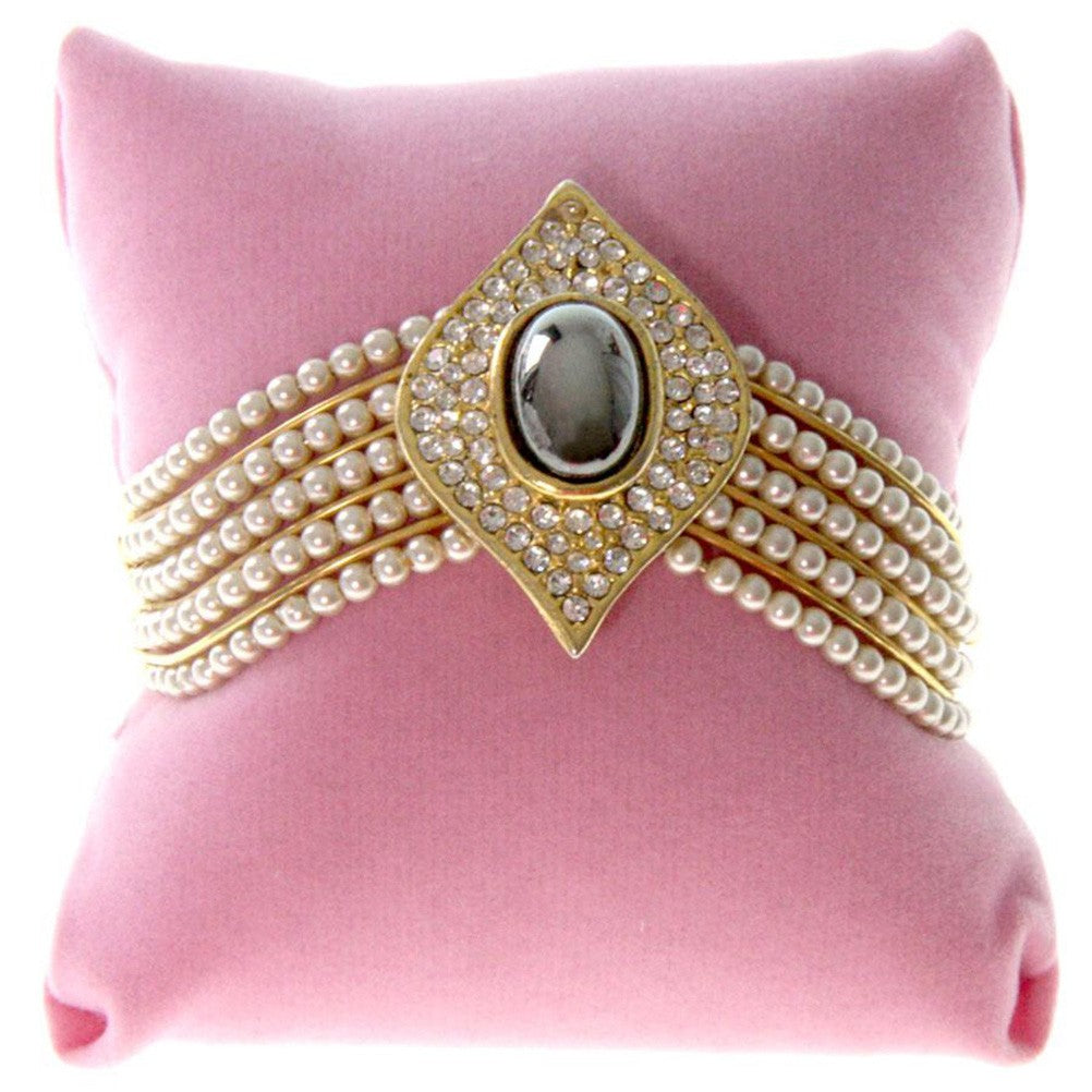 Coussin montre et bracelet en velours 8 x 8 cm