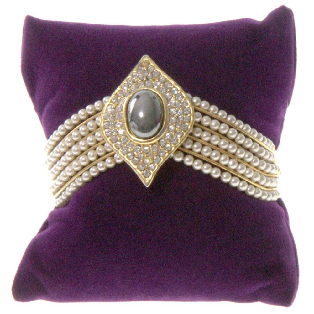 Coussin montre et bracelet en velours 8 x 8 cm