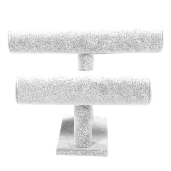 Jonc porte bracelet montre et chouchous velours à 2 rangs