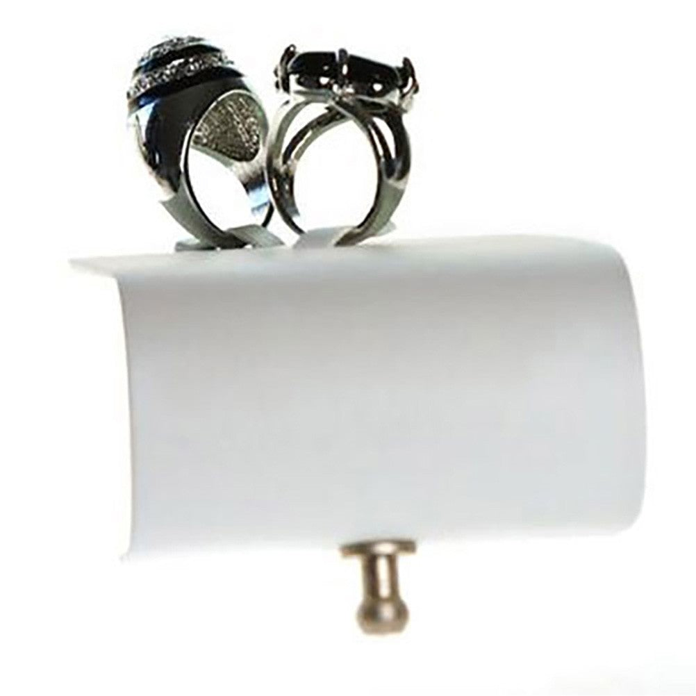 Porte bague et broche Toboggan en simili cuir (2 bagues)