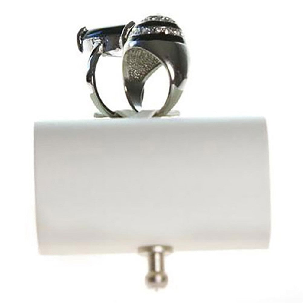 Porte bague et broche Toboggan en simili cuir (2 bagues)