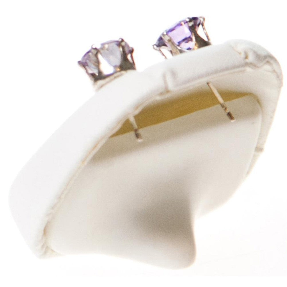 Mini support boucles d'oreilles simili cuir (1 paire) H 4 cm