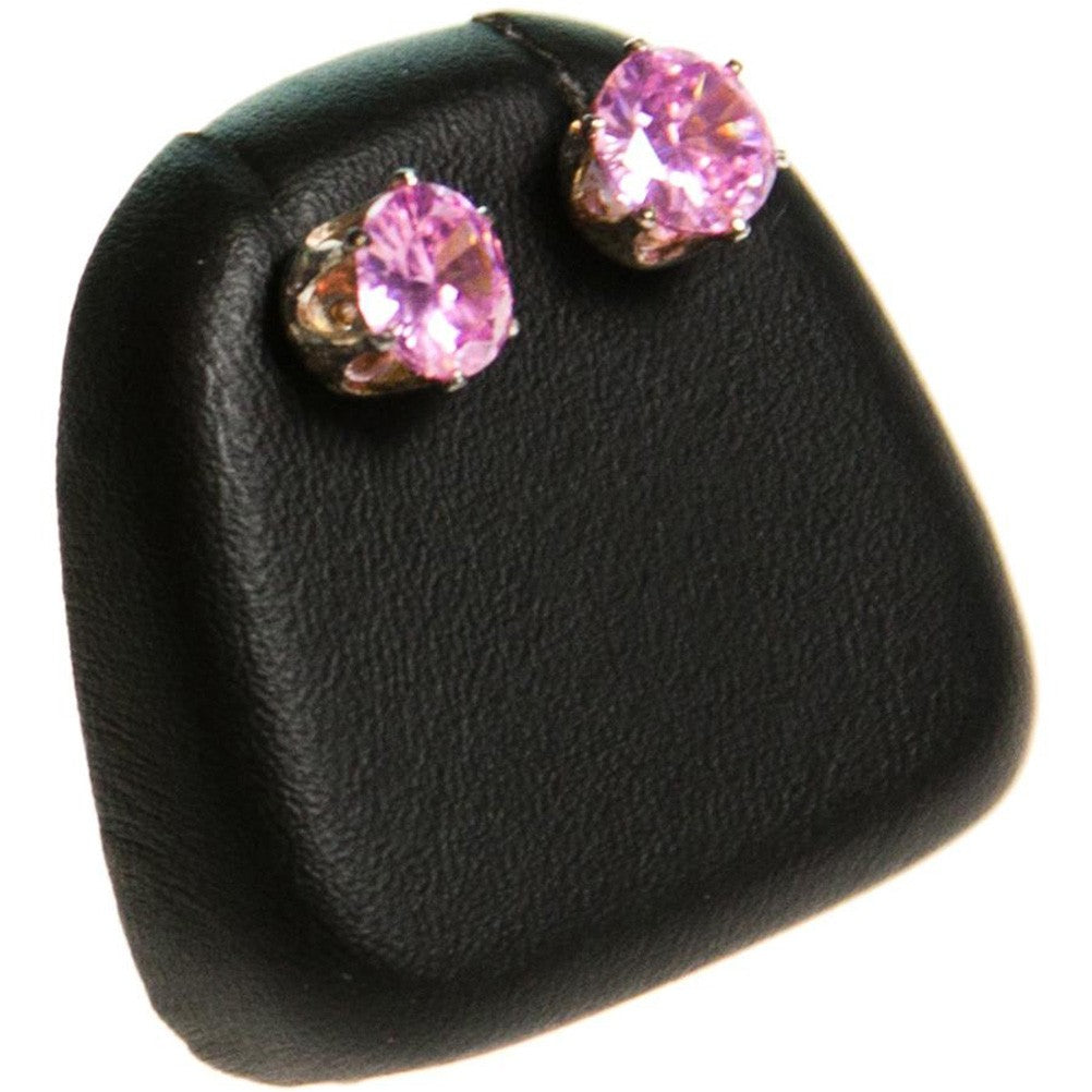 Mini support boucles d'oreilles simili cuir (1 paire) H 4 cm