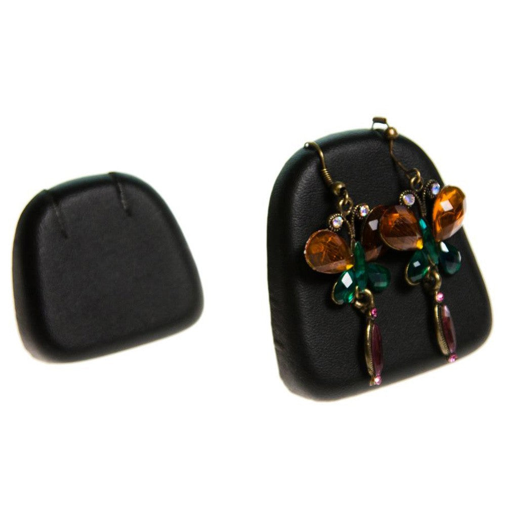 Mini support boucles d'oreilles simili cuir (1 paire) H 4 cm