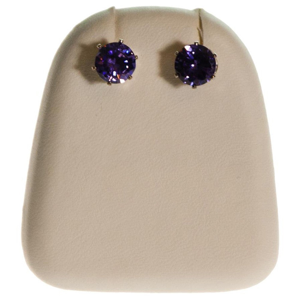 Mini support boucles d'oreilles simili cuir (1 paire) H 5,5 cm