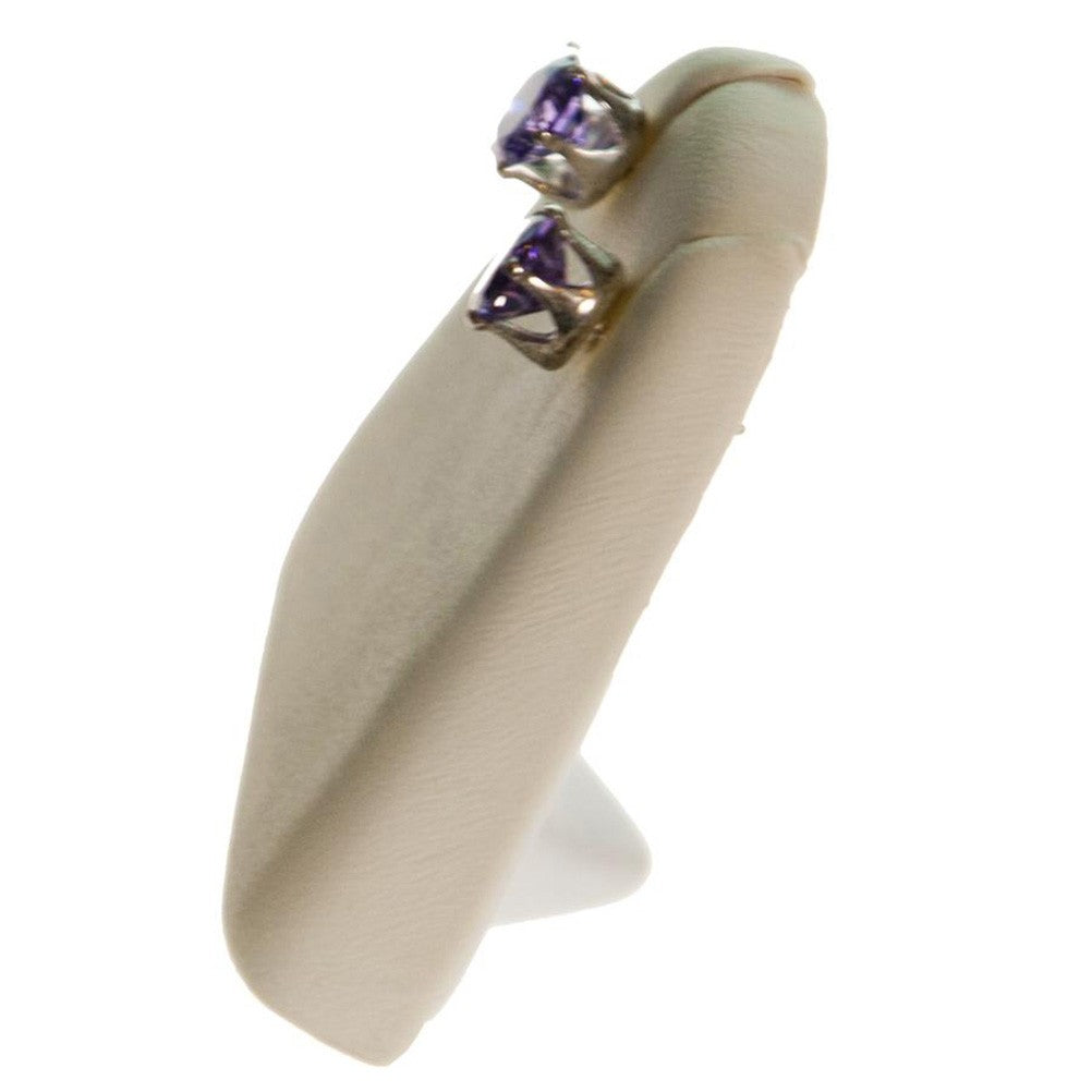 Mini support boucles d'oreilles simili cuir (1 paire) H 5,5 cm