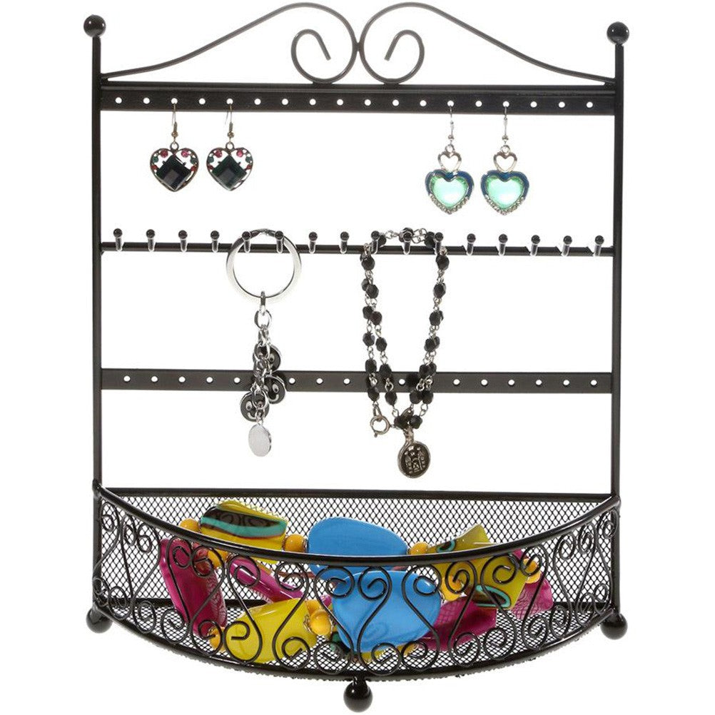 Porte bijoux cadre mixte Corbeille avec panier.