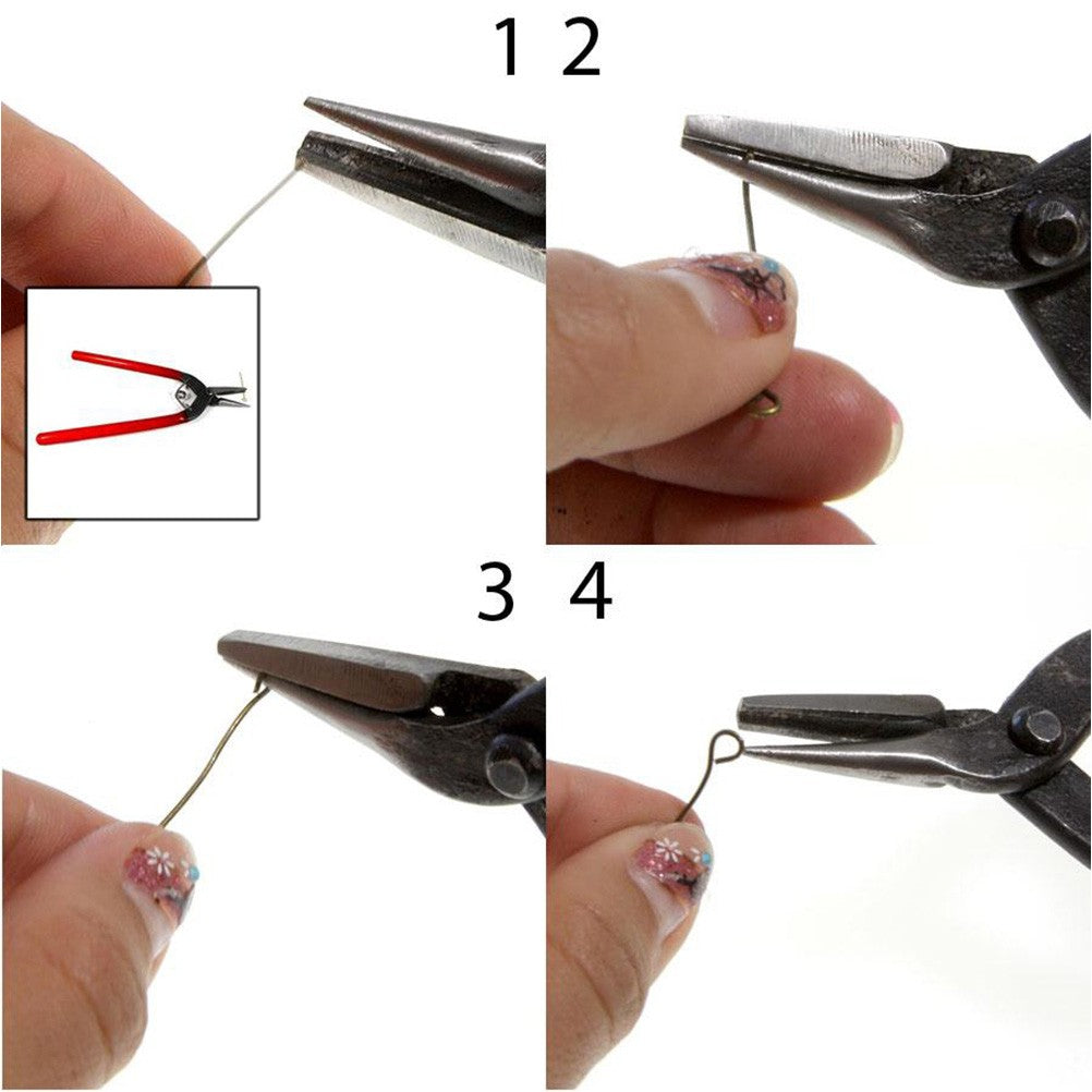 Pince pour créer des bijoux bec rond et incurvé