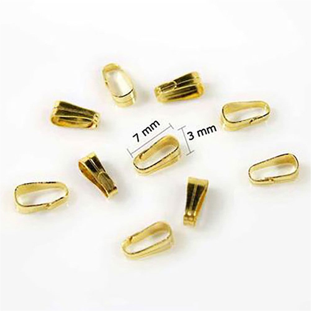 Attache pendentif bélière 7 x 3 mm accessoires bijoux (100 pièces)
