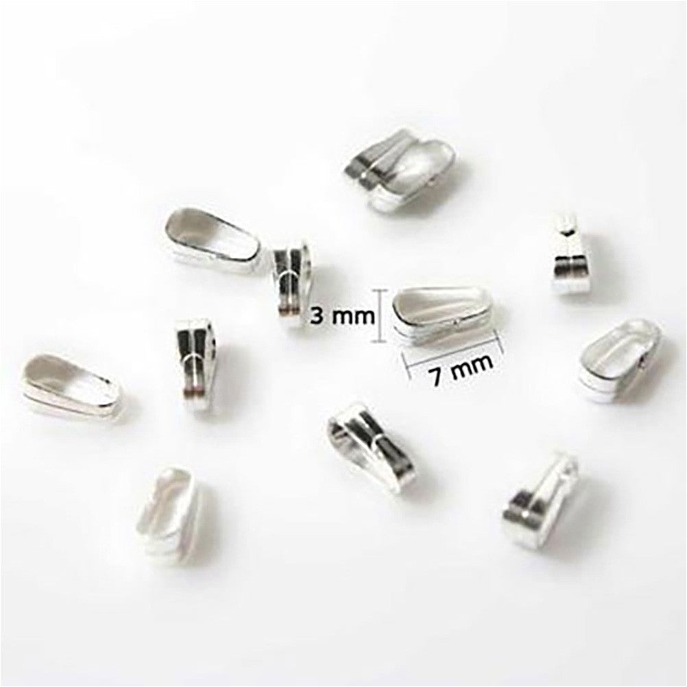 Attache pendentif bélière 7 x 3 mm accessoires bijoux (100 pièces)