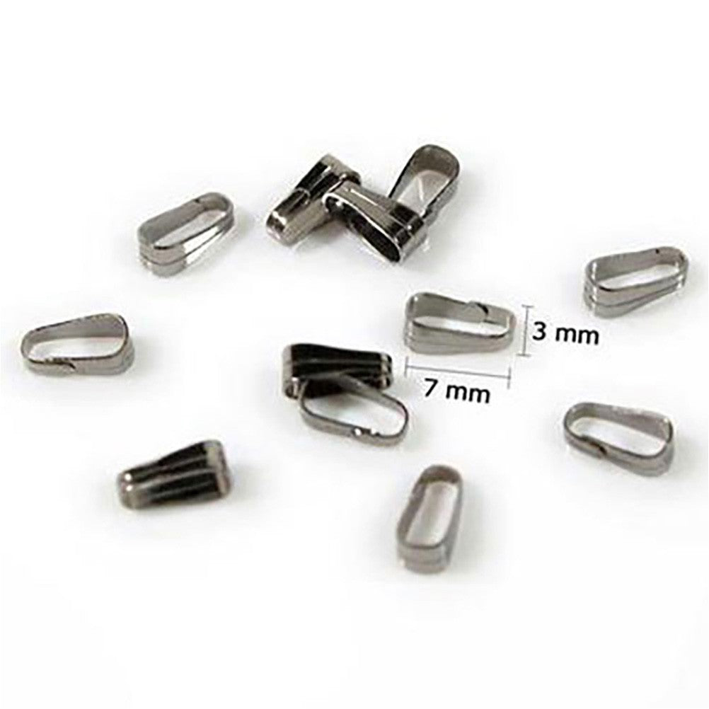 Attache pendentif bélière 7 x 3 mm accessoires bijoux (100 pièces)