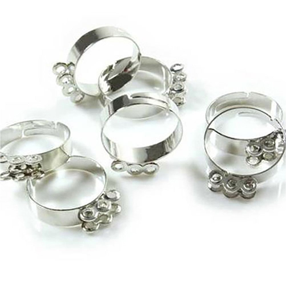 Supports à bagues pour création de bagues fantaisie (10 pièces)