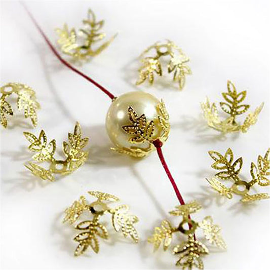 Calottes coupelles fleurs 4 pétales pour perles (10 pièces)