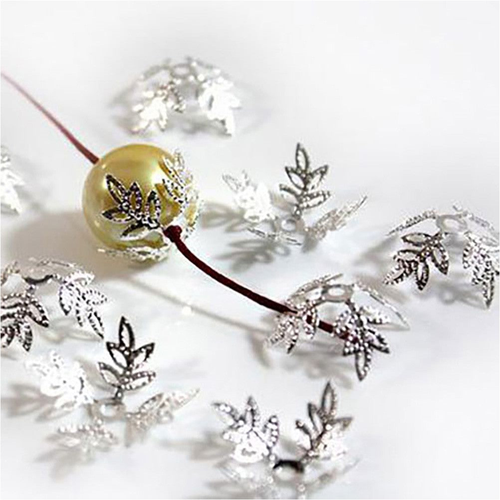 Calottes coupelles fleurs 4 pétales pour perles (10 pièces)