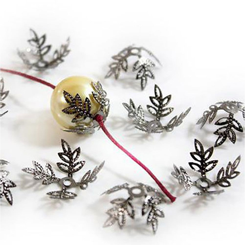 Calottes coupelles fleurs 4 pétales pour perles (10 pièces)