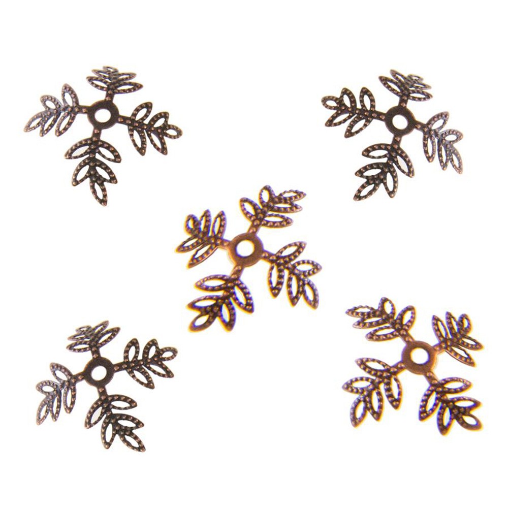 Calottes coupelles fleurs 4 pétales pour perles (10 pièces)