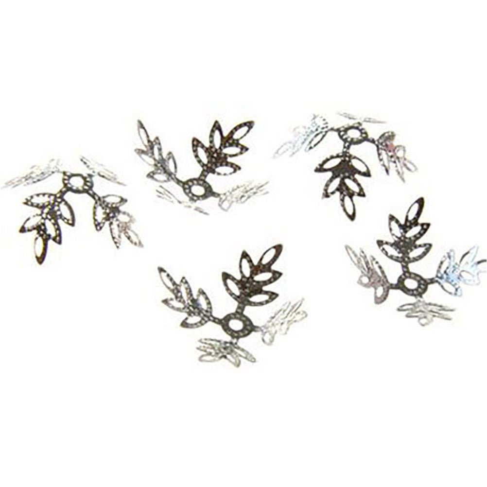 Calottes coupelles fleurs 4 pétales pour perles (10 pièces)