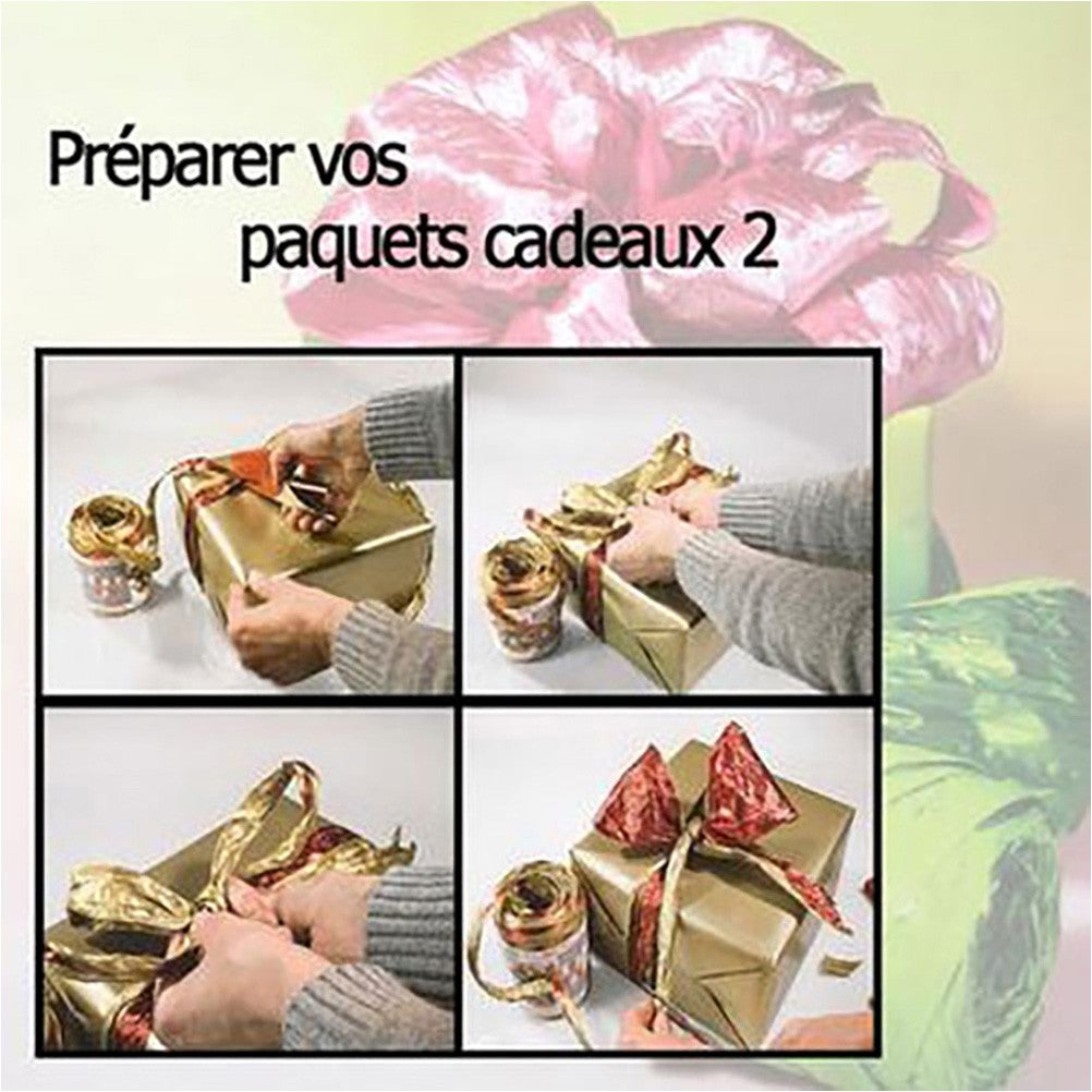 Bolduc raphia emballage cadeau brillant uni (25 mètres)