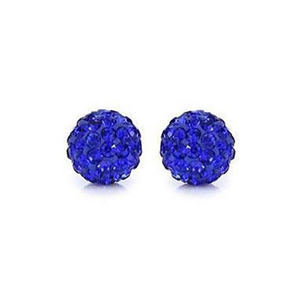 Perles shamballa rondes 50 strass en cristal 8 mm (5 pièces)