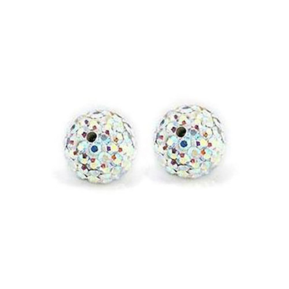 Perles shamballa rondes 50 strass en cristal 8 mm (5 pièces)