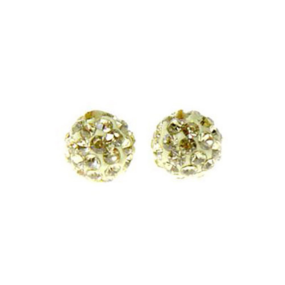 Perles shamballa rondes 50 strass en cristal 8 mm (5 pièces)