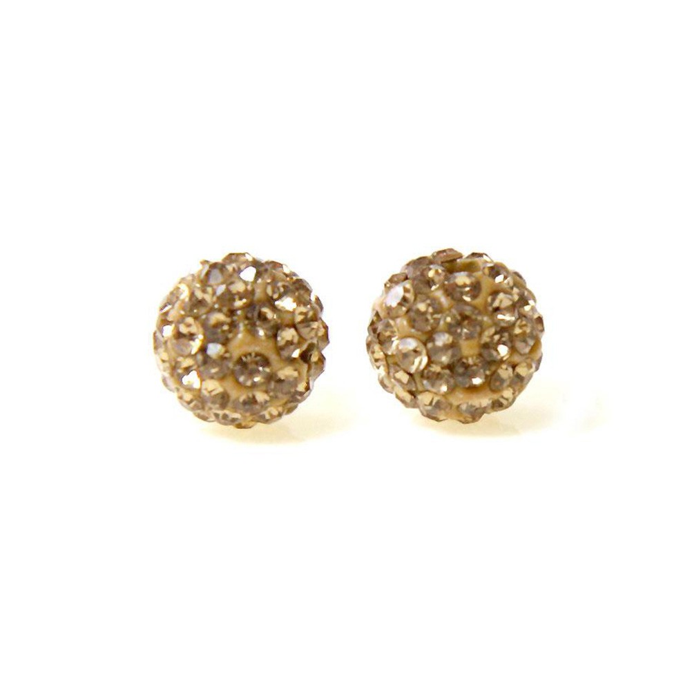 Perles shamballa rondes 50 strass en cristal 8 mm (5 pièces)