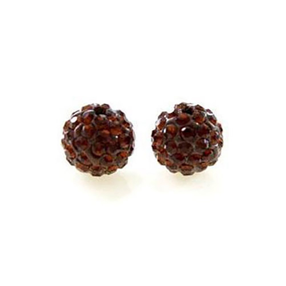 Perles shamballa rondes 50 strass en cristal 8 mm (5 pièces)