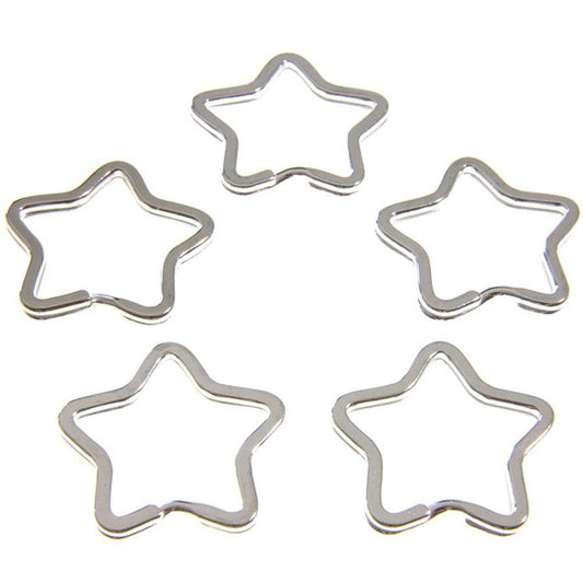 Anneaux porte clé Etoile (5 pièces)