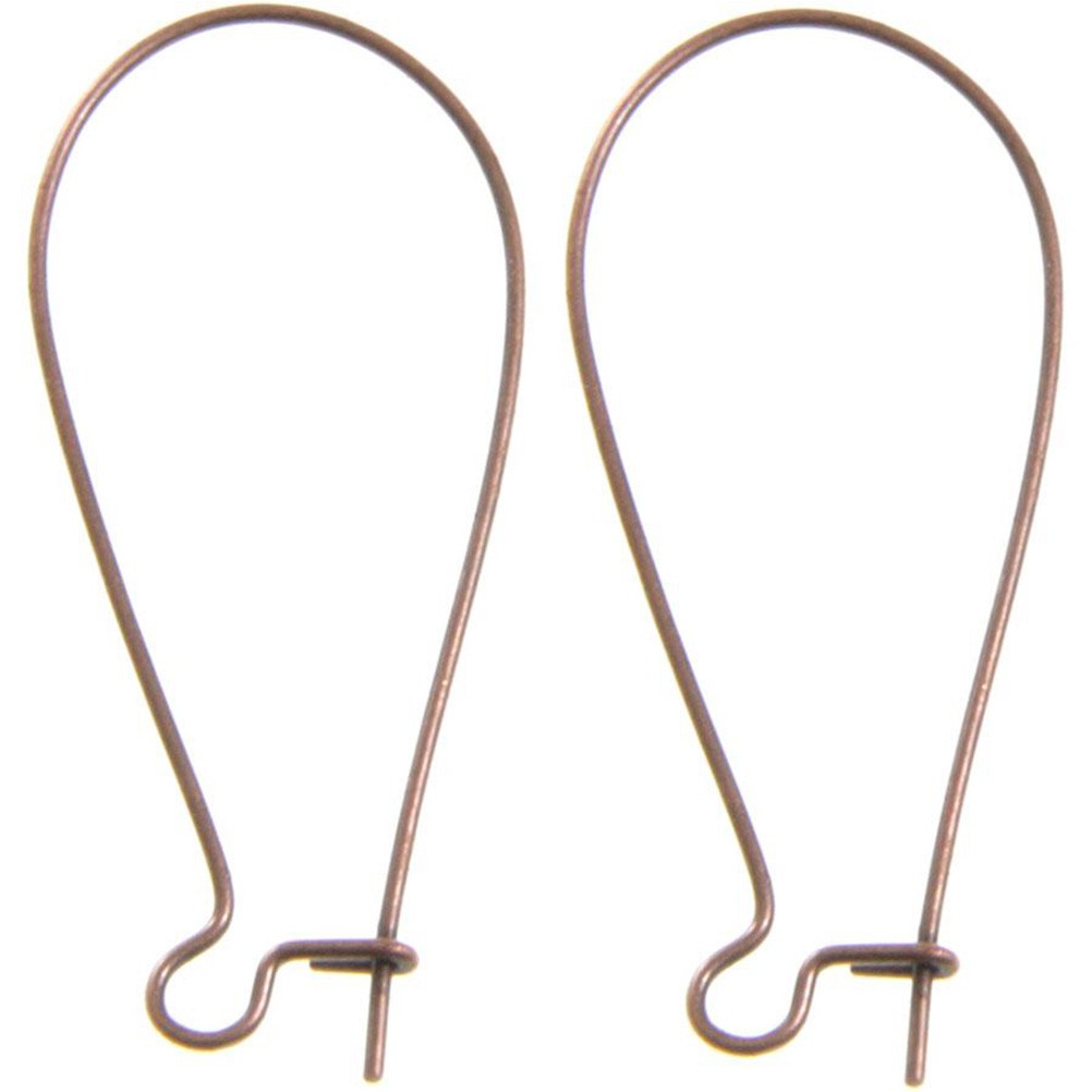 Attache boucle d'oreille crochet 38 mm (50 pièces)