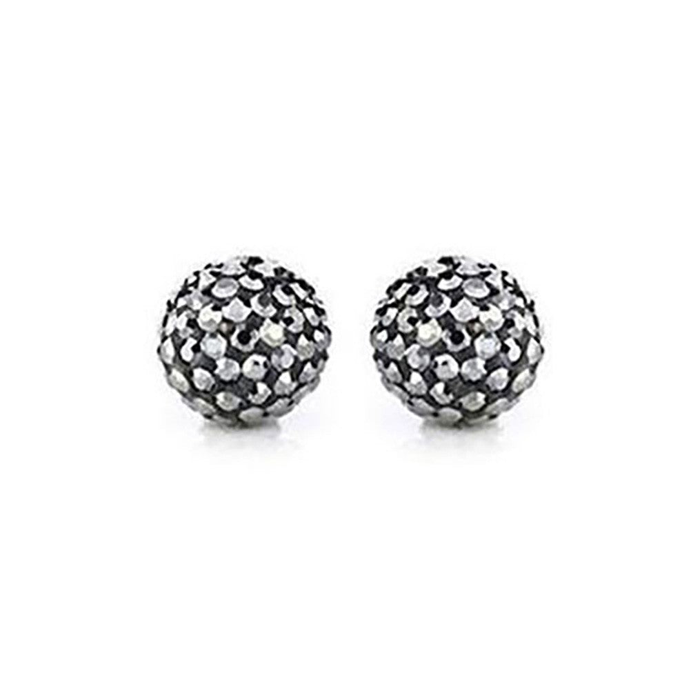 Perles shamballa rondes à strass cristal 12 mm (5 pièces)