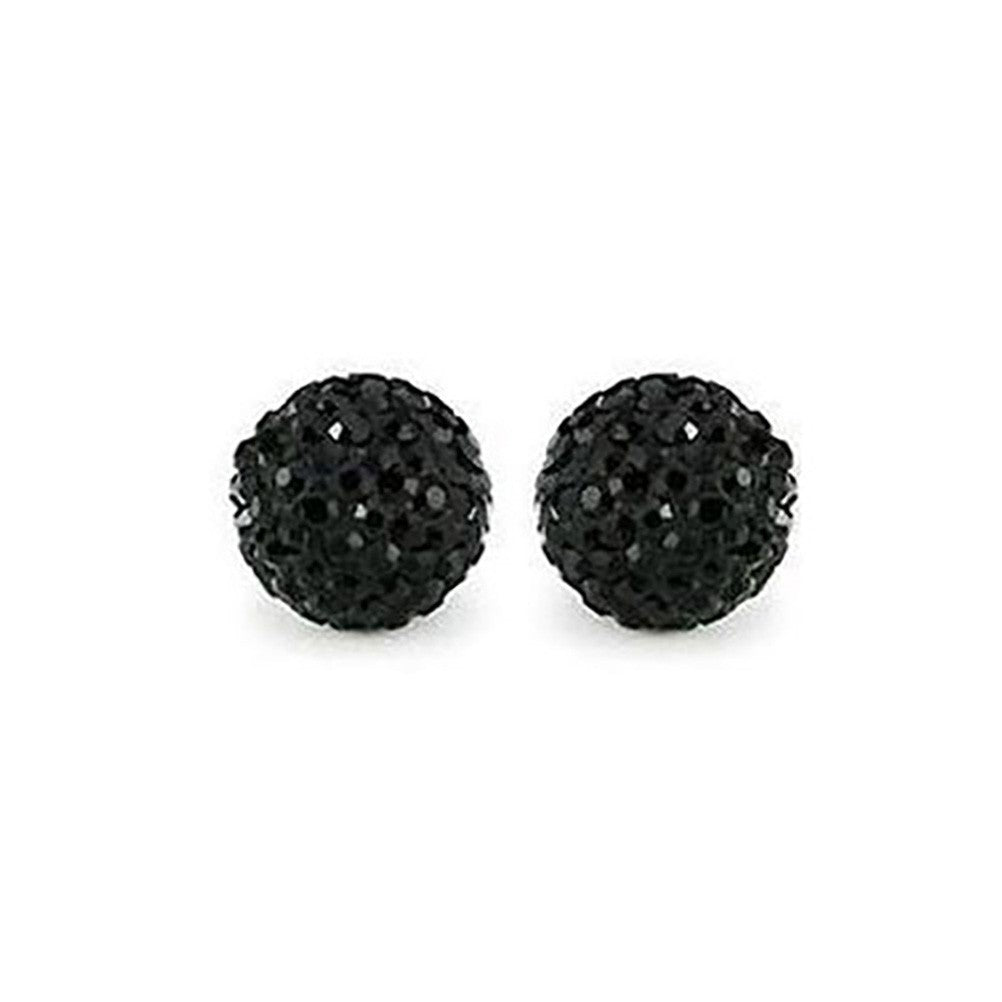 Perles shamballa rondes à strass cristal 12 mm (5 pièces)