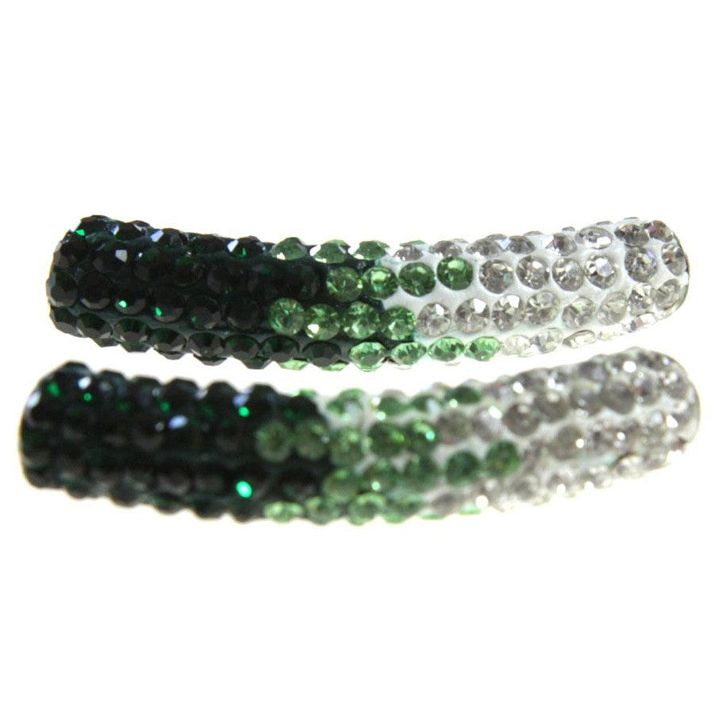 Perles shamballa tubes bicolores dégradées 50 mm (1 pièce)