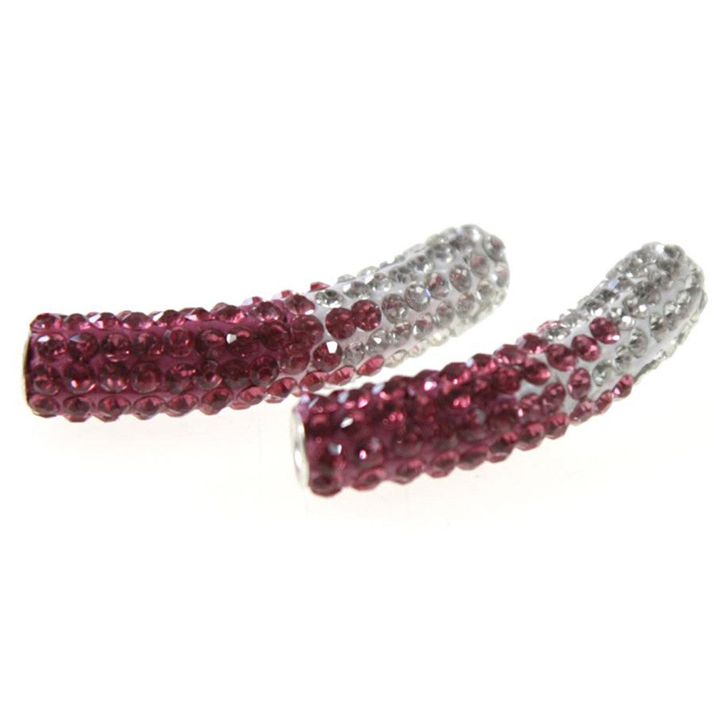 Perles shamballa tubes bicolores dégradées 50 mm (1 pièce)