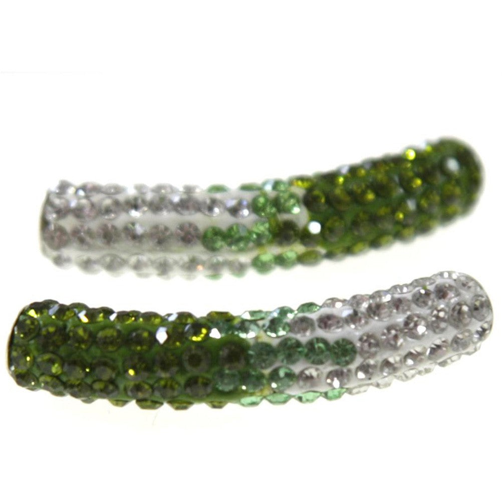 Perles shamballa tubes bicolores dégradées 50 mm (1 pièce)