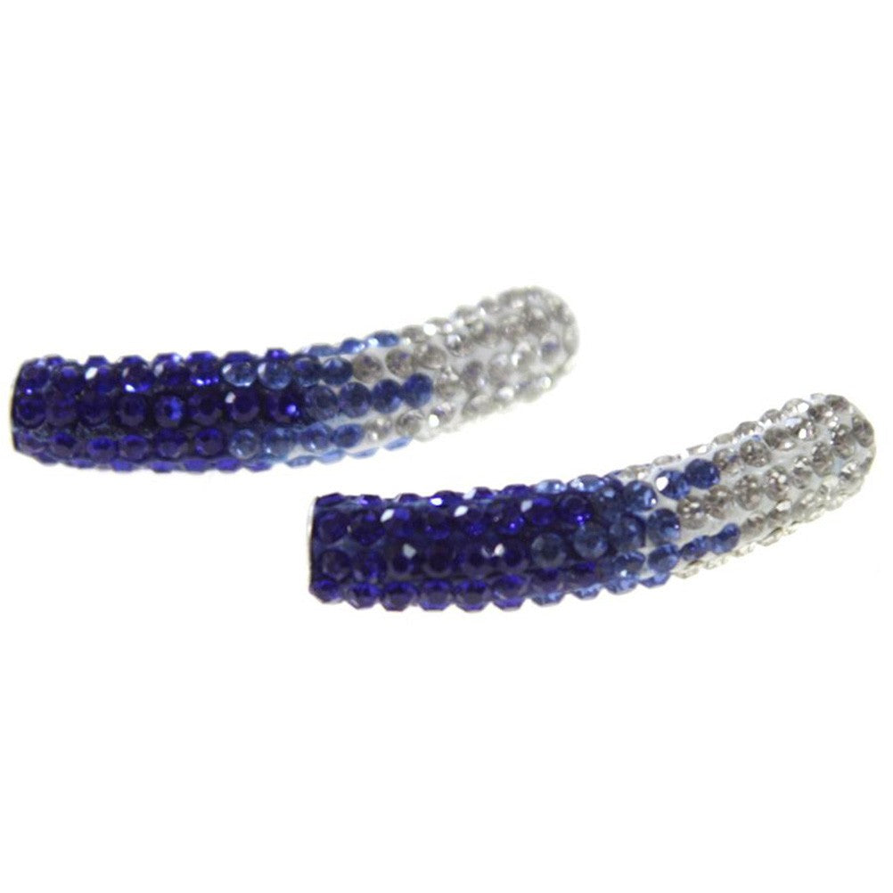Perles shamballa tubes bicolores dégradées 50 mm (1 pièce)