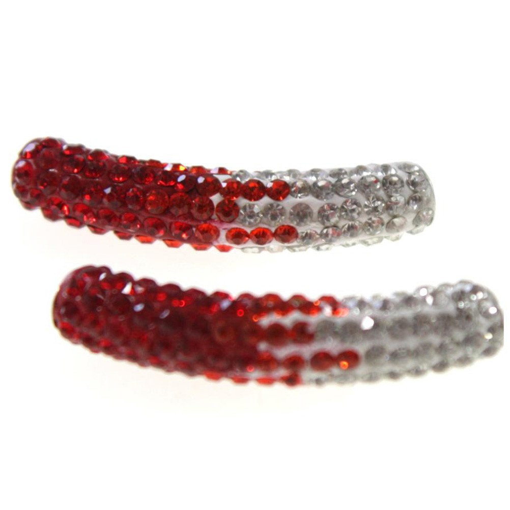 Perles shamballa tubes bicolores dégradées 50 mm (1 pièce)