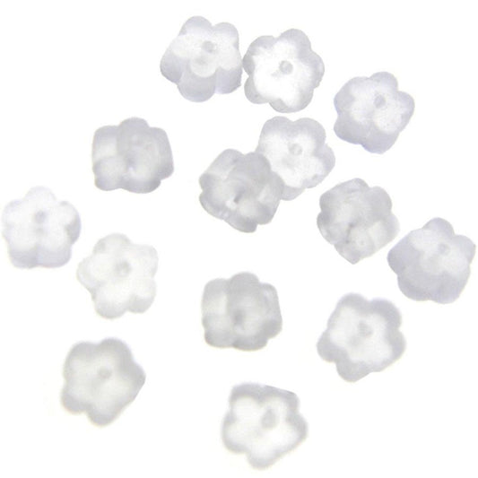 Fermoir boucle d'oreille embout plastique Fleur (50 pièces)