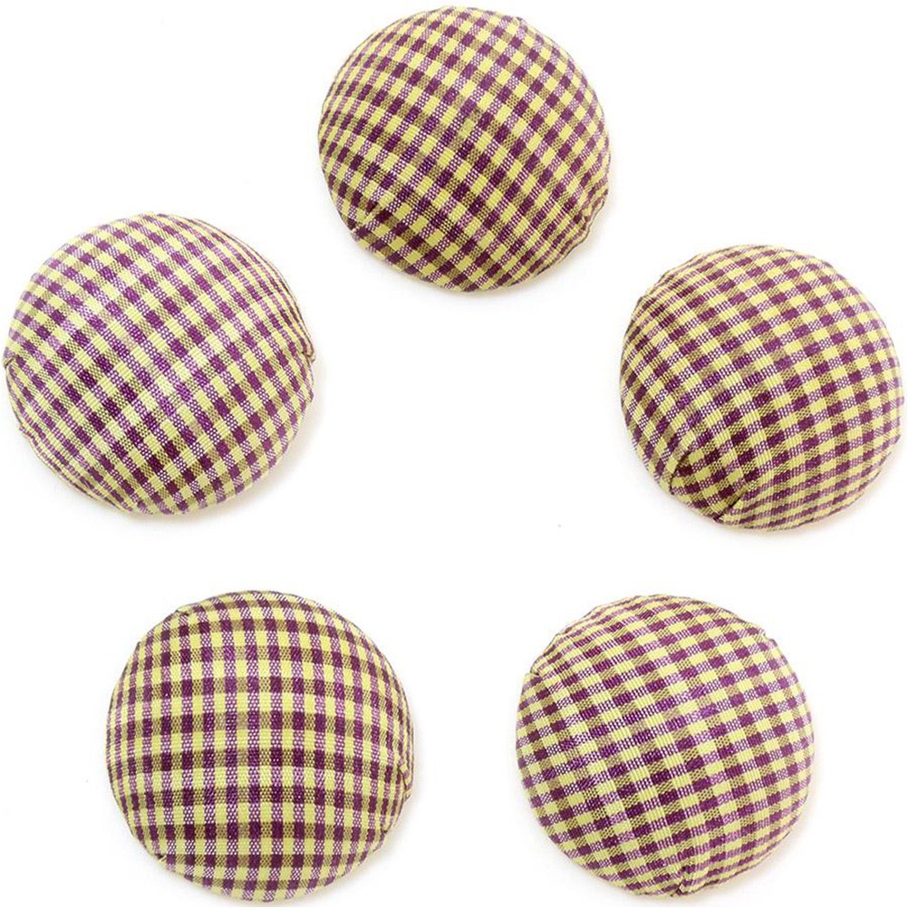 Bouton tissu carreaux à coller grand forme ronde (5 pièces)