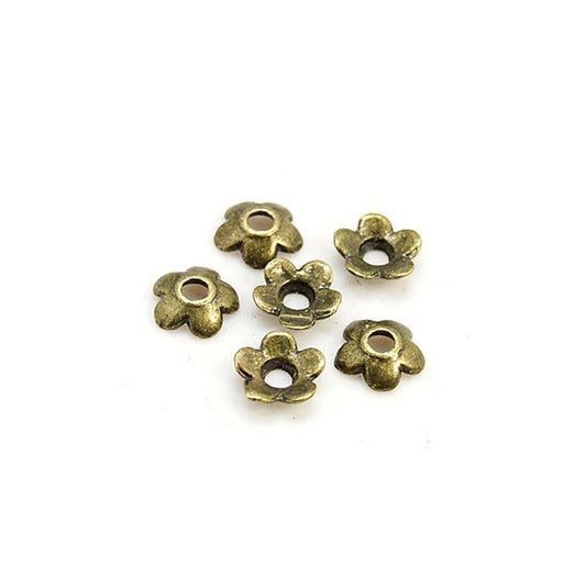 Calottes ornement perle Minifleurs (50 pièces)