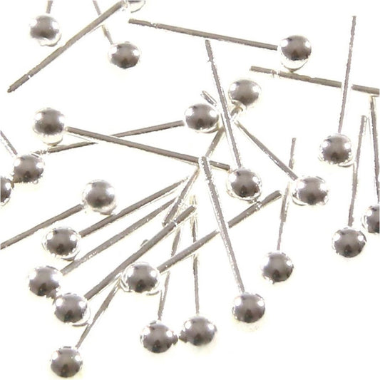 Clous d'oreilles support boucle boule 19 x 2 mm (50 pièces)