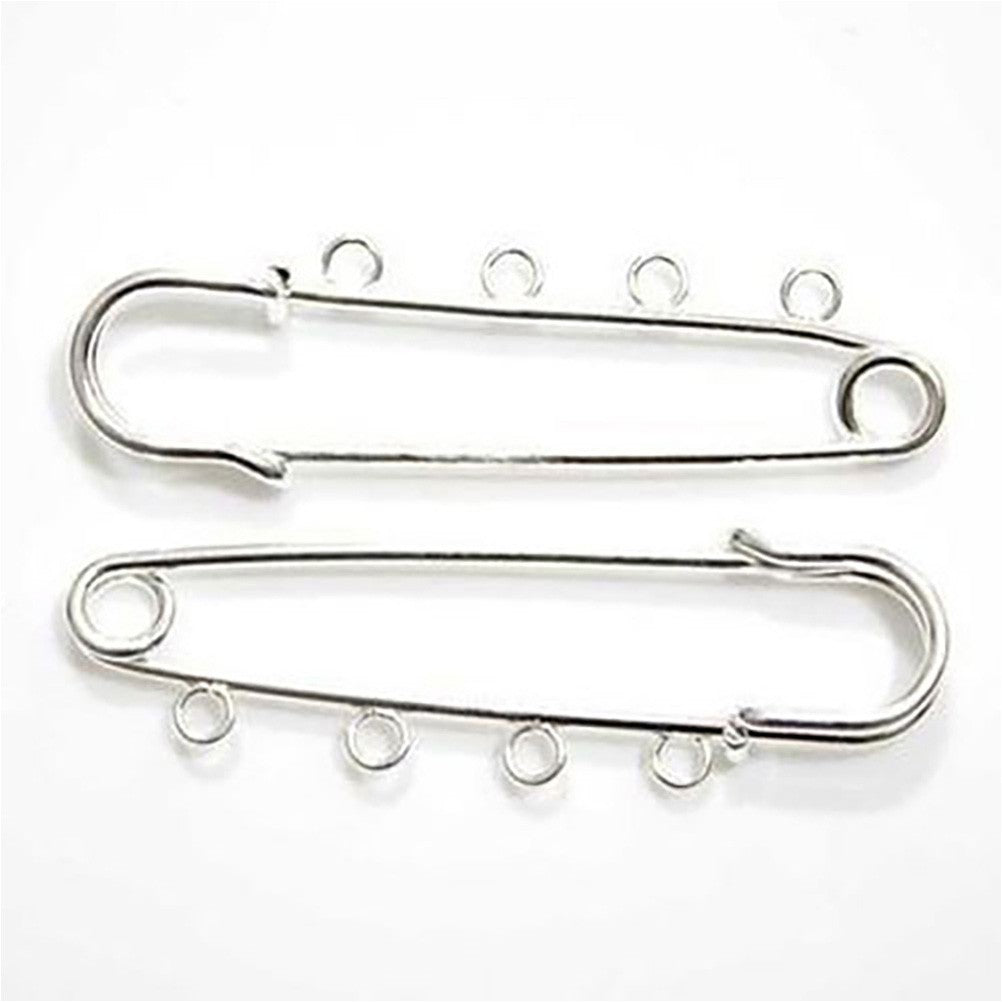 Broche épingle à nourrice oeillets création bijoux 64mm ( 5 Pièces )