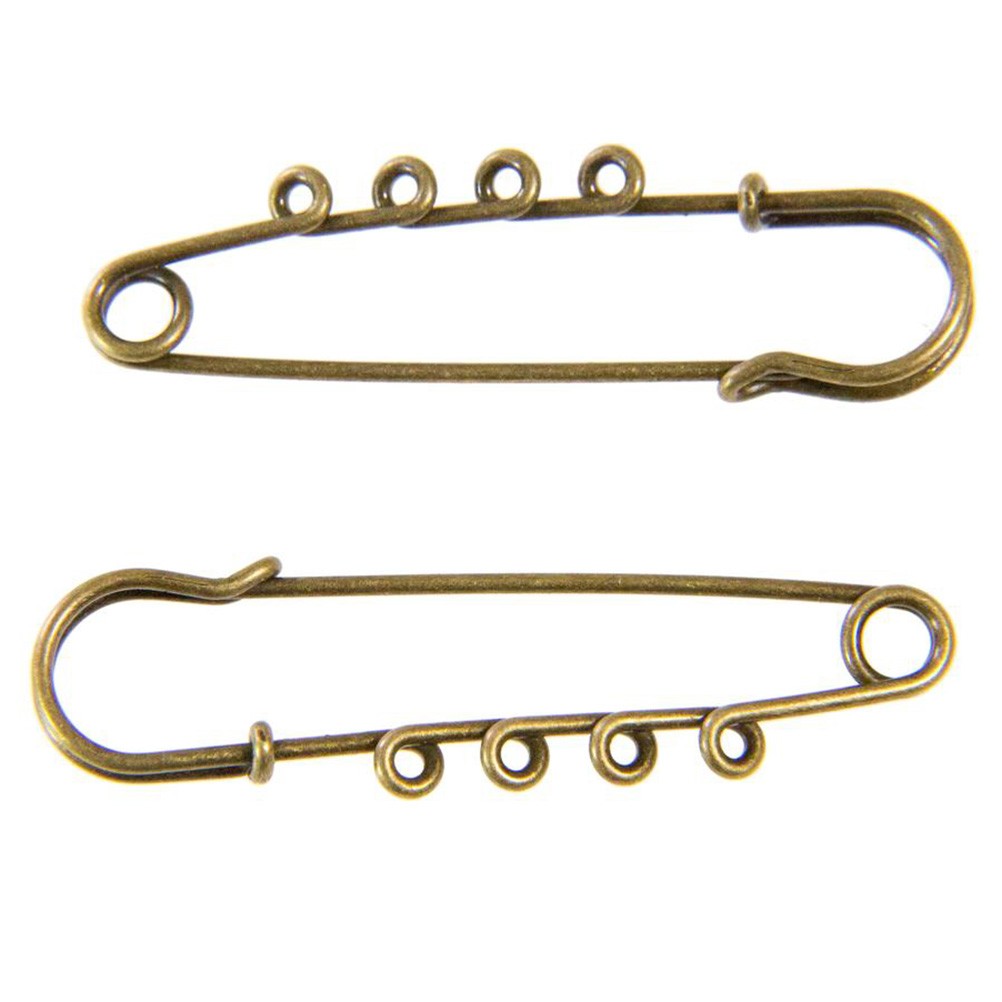 Broche épingle à nourrice oeillets création bijoux 64mm ( 5 Pièces )