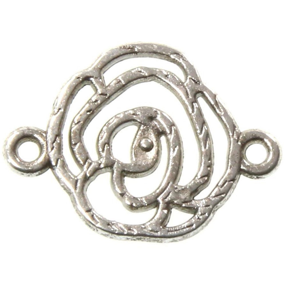 Connecteurs bijoux Fleur rose (5 pièces)
