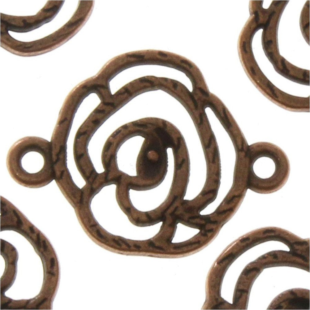Connecteurs bijoux Fleur rose (5 pièces)