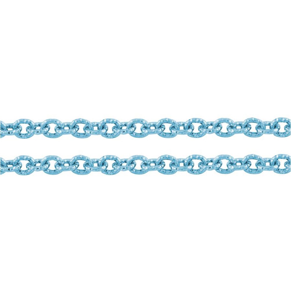 Chaine bijoux à mailles forçat 7 x 6 mm (1 mètre)