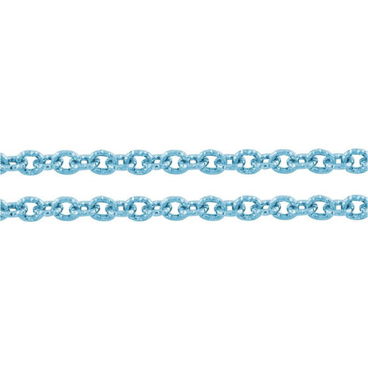 Chaine bijoux à mailles forçat 7 x 6 mm (1 mètre)