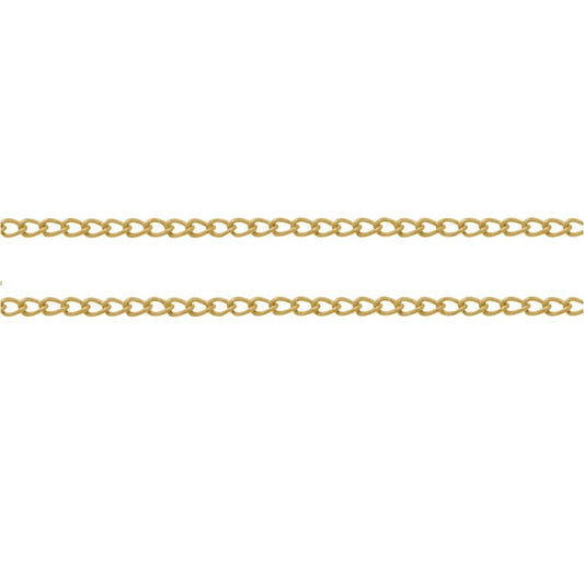 Chaine bijoux petites mailles cheval 2 x 1 mm (1 mètre)