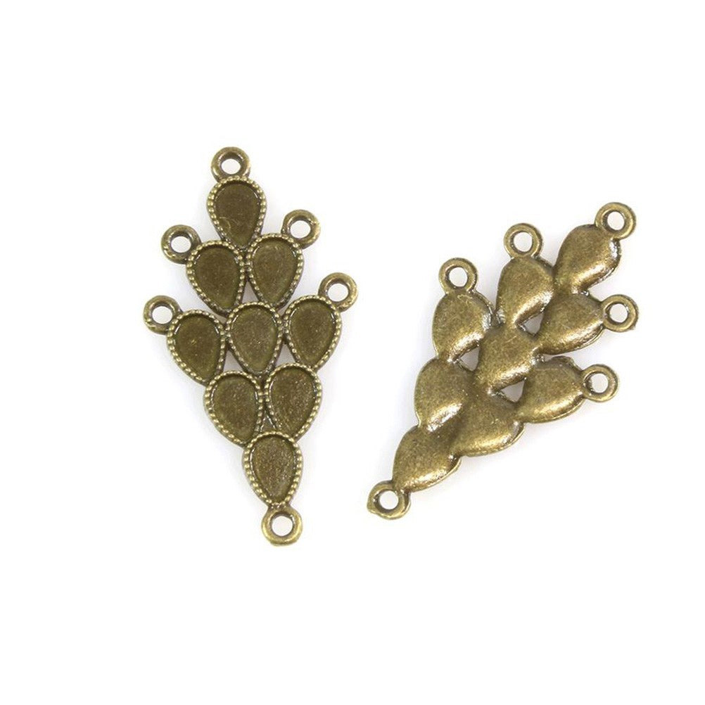 Support boucle d'oreille cabochon Kajang 38x20mm (2 pièces)